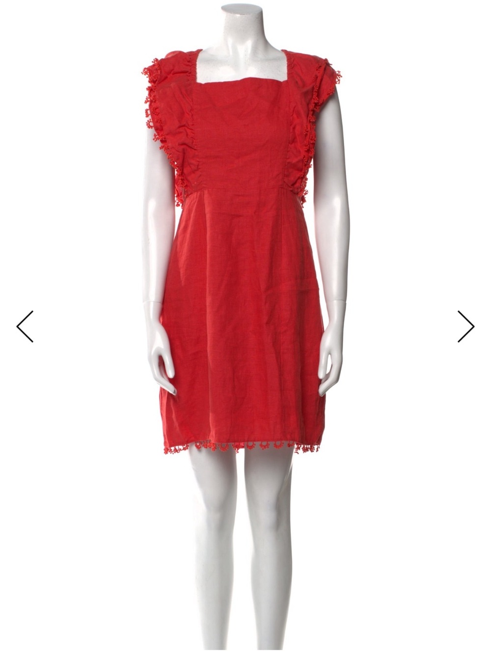 FARM Rio Red Linen Mini Dress